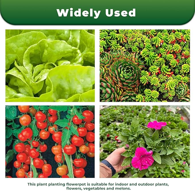 Plant Pots Flower Pot 10-Pack 3 Gallon Planter Nursery Pot Garden Seedling Planters Containers Plastic Injection Molded Pots with Drainage Holes for Outdoor Indoor Plants Vegetables, Black