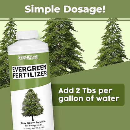 Evergreen Tree Fertilizer for All Conifer Trees and Shrubs, Liquid Plant Food, 32 oz (1 Quart)