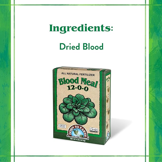 Down to Earth Blood Meal Fertilizer Mix 12-0-0, 5 lb