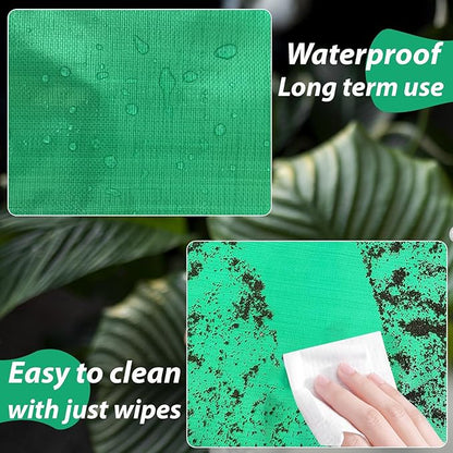 59'' x 59'' Extra Large Plant Repotting Mat, Thickened Foldable Repotting Mat for Indoor Plants, Transplanting Houseplants, Pot Out, Mix Soil and Mess Control, Gardening Gifts for Plant Lover(Green)
