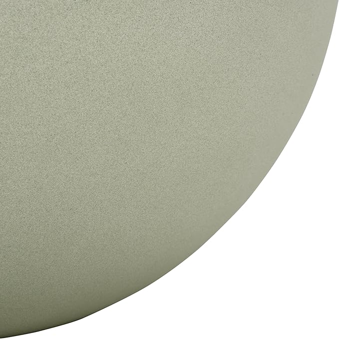 SAFAVIEH Outdoor Patio Furniture Collection – Kenslia Sage Green Ficonstone Planter Pot, Fully Assembled Decorative Outdoor Planter, Sculptural Orb Design (PAT1518E)