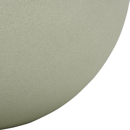 SAFAVIEH Outdoor Patio Furniture Collection – Kenslia Sage Green Ficonstone Planter Pot, Fully Assembled Decorative Outdoor Planter, Sculptural Orb Design (PAT1518E)
