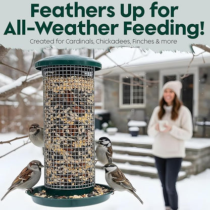 Year-Round Bird Food for Outside Wild Birds - Premium Bird Feed with Sunflower Seeds, Chips & Peanuts - Bird Seeds for Outside Wild Birds - Attracts Various Songbirds - No Fillers - USA Made (5LBS)