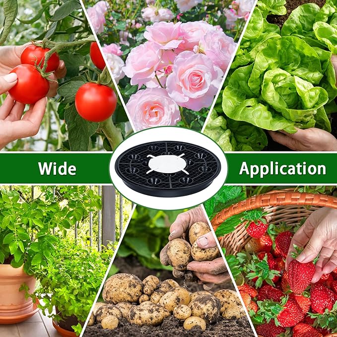 4 Pack 16.5'' Self-Watering Fabric Pot Base - Auto-Irrigation System Plant Saucer for 10 Gallon Fabric Pot, Auto Watering Plant Water Tray Self Watering System for Indoor Greenhouse Grow Tent Garden