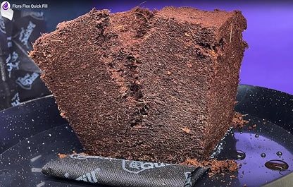 FloraFlex 1 GAL QUICKFILL O2 Coco Coir Brick for Plants - 60% WHC - 20 count mesh wrapper - 94L / 25 gal expanded