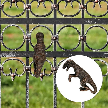 Dinosaur Plants Pot Hanger Flower Pot Decorations Pot Hugger Resin Statue Sculptures Dinosaur Flower Figurine for Garden Outdoor Fairy Garden Fence Lawn Cute Animal Ornaments Home Office Decoration