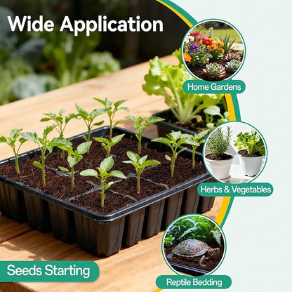 ZeeDix 100 Pcs (30mm) Compressed Coco Coir Fiber Potting Soil Seed Starters - Organic Coco Coir Pellet Fiber Soil for Planting Bonsai, Herbs, Plants, Flowers and Vegetables
