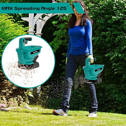 Rozlchar Power Spreader Compatible for Makita 18V Battery, Seed Spreader for Year-Round, Covers Up to 5,000 sq. ft.(Tool Only)