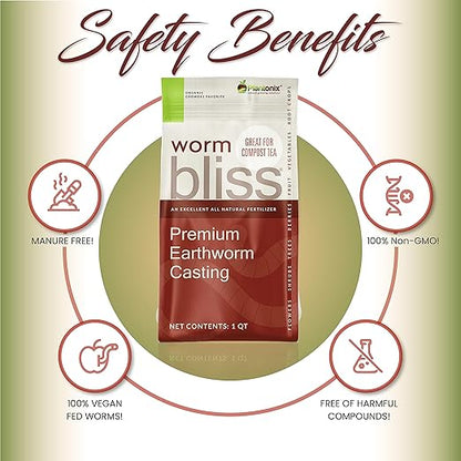 Coco Coir Brick (650gms) + Worm Bliss (1 Qt) + Myco Bliss Granular (1lb) - Organic Coco Coir for Plants - Worm Castings for Plants - Mycorrhizal Fungi Inoculant - 100% Natural Fertilizer & Potting Mix