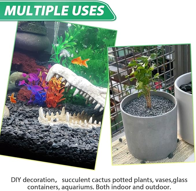 Succulent Rocks for Plants Tiny Pebbles for Planters 11.8LB Pea Gravel Bulk Course Sand Soil Small Decorative Stones for Indoor Bonsai Pots Cactus Top Dressing Aquarium Garden Landscape Black