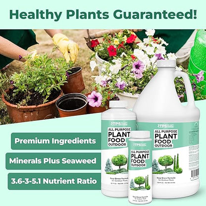 Plant Food Outdoor, Complete Liquid Outdoor Plant Fertilizer, 8 oz (250mL)