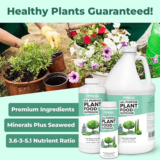 Plant Food Outdoor, Complete Liquid Outdoor Plant Fertilizer, 8 oz (250mL)
