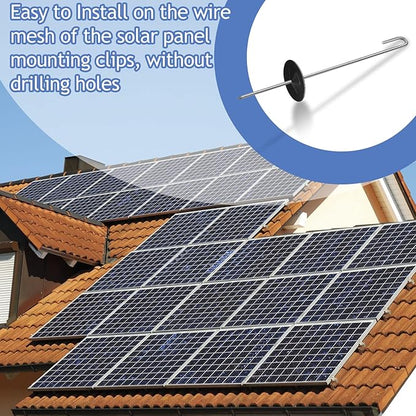 Solar Panel Guard Clips Animal Guard Fastener Animal Roll Kit Stainless Steel Fastener Clips for Solar Panel Bird Wire Pigeon Fence(300 Packs,25 mm)