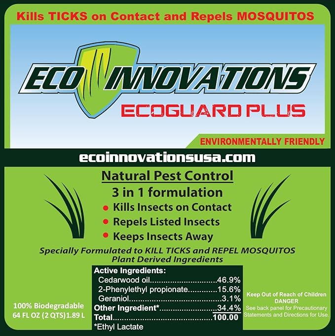 Mosquito Spray for Yard, Gentle but Effective Outdoor Insect Control, Kills Ticks on Contact, Natural Essential Oils, 8 OZ