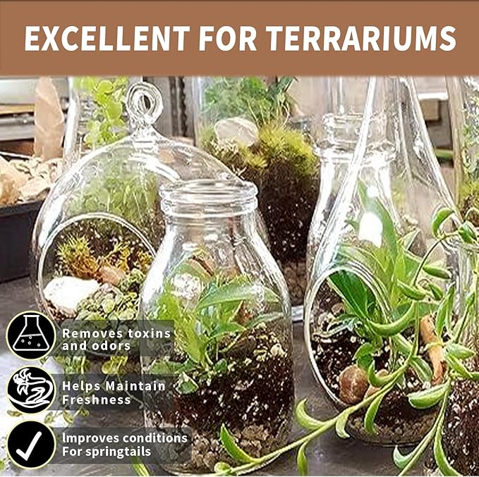 Organic Activated Charcoal for Garden - Garden Organic Horticultural Charcoal and Greenhouse Made from by-Products Pure Hardwood for Growing and Gardening Plants 300g Bags