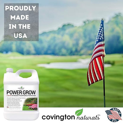 Liquid Lawn Fertilizer, 3-18-18 NPK Grass Fertilizer, Premium Lawn and Plant Nutrient Food – Year Round Concentrate for Best Value – All Grass Types – 32 OZ