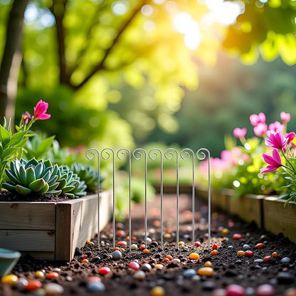 20 Pcs Silver 20cm Plant Label Hooks Garden Markers Stake Holder Plant Label Hanger Plant Sign Stake Rustproof Deformed Garden Plant Sign Hooks Hanging Rods for Flower Planter