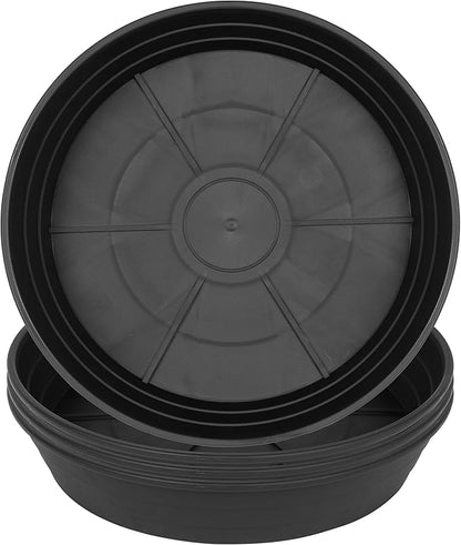 4 Packs 8 Inches Plant Saucer Drip Trays, Round Plastic Plant Pot Saucers Flower Pot Tray for Indoor Outdoor