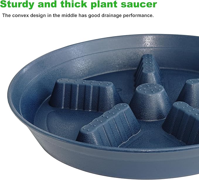 4 Pack Plant Saucer 12 inch, 8 10 14 17 inch, Plant Stand Plastic Plant Saucers for Indoors Outdoor, Heavy Duty Flower Saucers for Potted Plants, Pot Saucers for Plants, Grow Bags Saucers