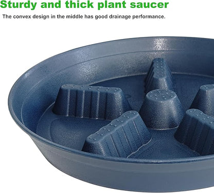 4 Pack Plant Saucer 12 inch, 8 10 14 17 inch, Plant Stand Plastic Plant Saucers for Indoors Outdoor, Heavy Duty Flower Saucers for Potted Plants, Pot Saucers for Plants, Grow Bags Saucers