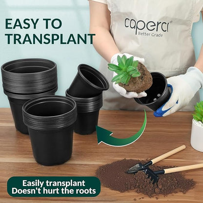 110pcs Small Plastic Palnt Pot, 4 Inch Nursery Pots with Drainage, Seedlings Starter Pots for Plants, Great for Herbs, Cuttings, and Starter Plants (5 inch)
