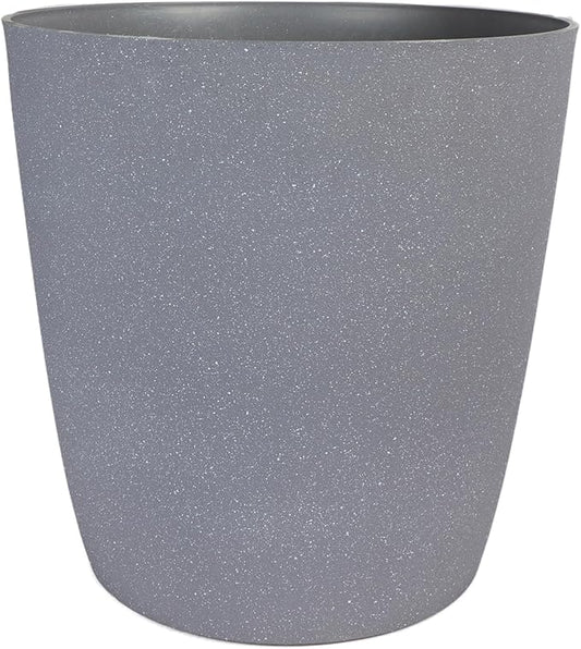 The HC Companies Santa Fe Round Self-Watering Pot - Lightweight Plastic Planter for Herbs & More - Durable Plant Pots for Indoor Plants & Outdoor Plants (16" Pebble Gray, Pack of 1)