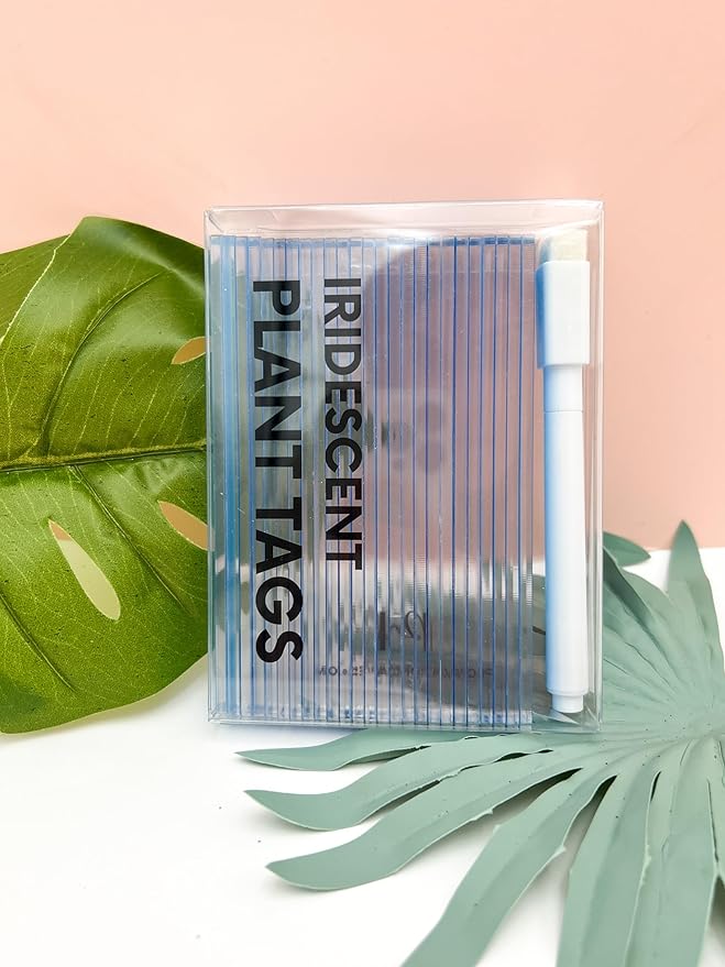 Iridescent Acrylic Plant Tags – Waterproof, Reusable Garden Markers for Houseplants, Herbs Outdoor Plants – Durable & Stylish Plant Labels for Indoor & Outdoor Use (Set of 25) by Propagation Diaries™