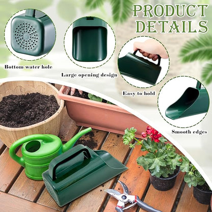 3 Pack Plastic Garden Scoop Soil Sifter Cultivation Potting Scoop Garden Tool Bucket Hand Shovel for Digging Up or Transporting Scoops of Soil for Flower, Vegetable, Plants Care
