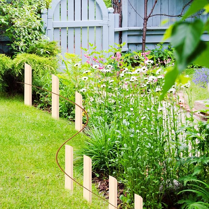 25 Pcs Wood Stakes 12 Inch Wooden Garden Stakes, Grade & Survey Stakes Sign Posts for Plant Support, Silt Fence, Yard Marking, Farm Boundaries, and Baselines
