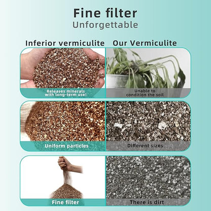 Organic Vermiculite Bulk, Horticultural Vermiculite Soil Conditioner, 10QT Organic Vermiculite by Perfect Plants, 100% Natural Vermiculite for Gardening
