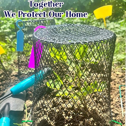 Feel Natural-10 Pcs 9.25"x9.45"Plant Covers from Animals Plant Protectors from Animals Plant Basket Covers Garden Cloches for Plants Garden Plant Covers Cage for Plants Garden Cages