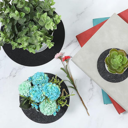 Plant Coaster Mat, 6PCS 3 Sizes Round Felt Plant Saucers for Indoors Plant Reversible Absorbent Waterproof Fabric Plant Pot Saucers for Gardening Outdoor Pots, DIY Craft Supplies(4”, 6”, 8”)