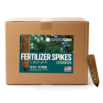 Fertilizer Spikes for Evergreen Trees & Shrubs (72 Spikes - 18.0 Lbs)