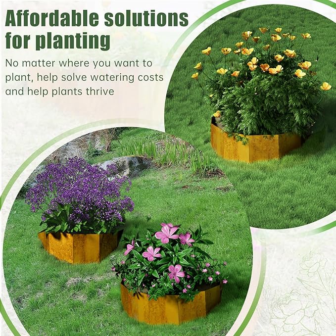 Decoroca Corten Steel Hillside Planter - Innovative & Durable Terrace-Style Planters for Slope Gardening - Prevent Soil Erosion, Beautify Hillsides & Landscapes (40" W x 18" H/Set of 2)