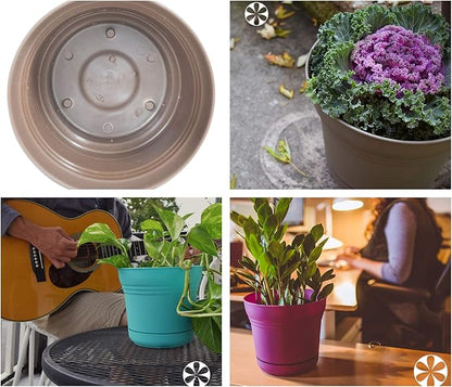 Bloem 814174023082 Saturn Planter with Saucer, 5", Calypso (SP0527), 5"