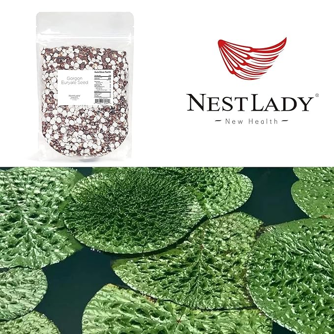 NESTLADY Gorgon Fruit, Semen Euryales, Gorgon Euryale Seed - 100% Natural | Net weight: 1LB, Harvested in China,Packed in USA