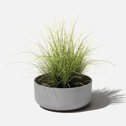 Veradek Mason Series Kona Bowl Planter - Round Planter for Indoor or Outdoor Tabletop/Balcony | Durable Plastic-Stone Composite Material | Modern Décor for Flowers, Succulents, Small Plants