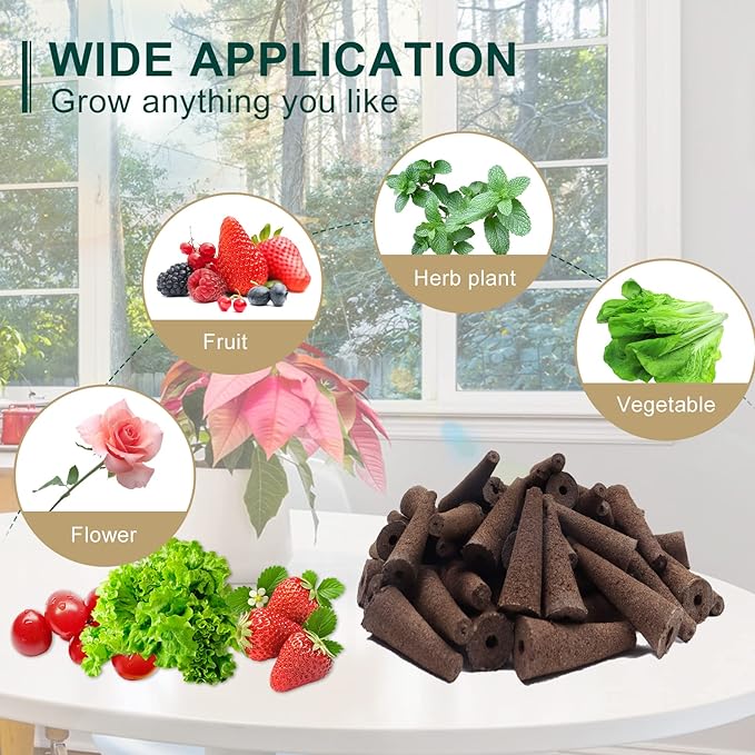 YBB 50 Sets Seed Pod Kit for Aerogarden, Hydroponics Grow Anything Kit Garden Seed Starting System Indoor Hydroponics Supplies