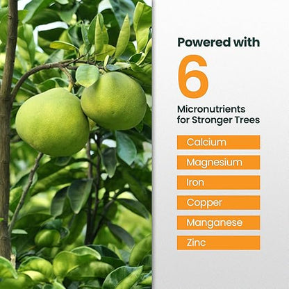 16oz Citrus Fertilizer - Makes 16 Gallons of 2-in-1 Citrus Tree Fertilizer for Lemon Trees Live Plants & More, 4-3-6 NPK Tree Food with Macronutrients + Micronutrients for Growth and Juicy Fruits