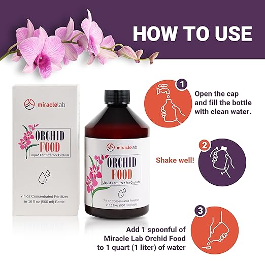 Liquid Orchid Fertilizer - Special Formula with Natural Organic Ingredients (7 oz)