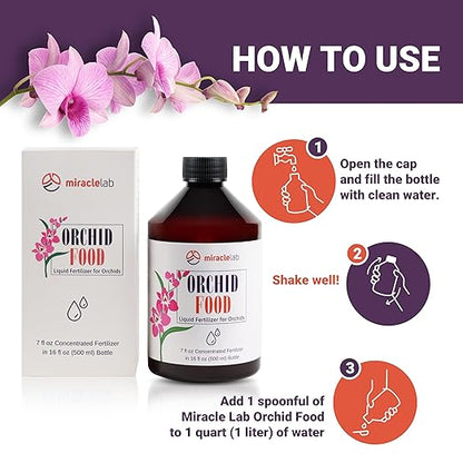 Liquid Orchid Fertilizer - Special Formula with Natural Organic Ingredients (7 oz)