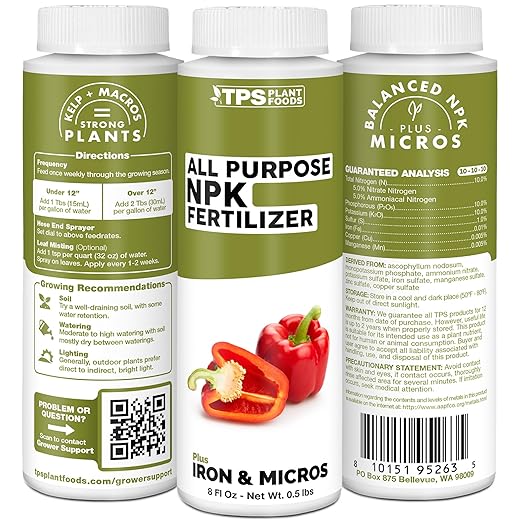 NPK Fertilizer – All Purpose Liquid NPK Plant Food for All Plants, 1 Gallon