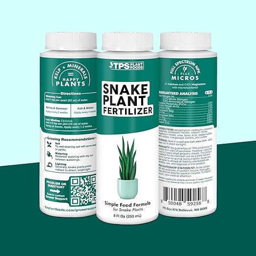 Snake Plant Fertilizer for Snake Plants and All Sansevieria, 8 oz (250mL)