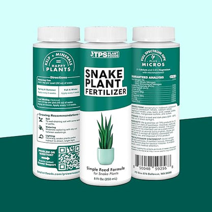 Snake Plant Fertilizer for Snake Plants and All Sansevieria, 8 oz (250mL)