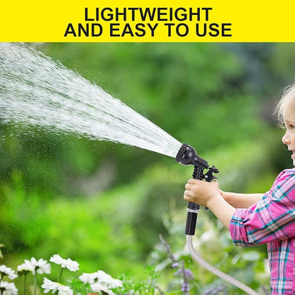 FOXEASE Stainless Steel Garden Hose 75 ft - Metal Water Hose with 2 Nozzles, Lightweight, Tangle Free & Kink Free, Heavy Duty, High Pressure, Flexible, Dog Proof