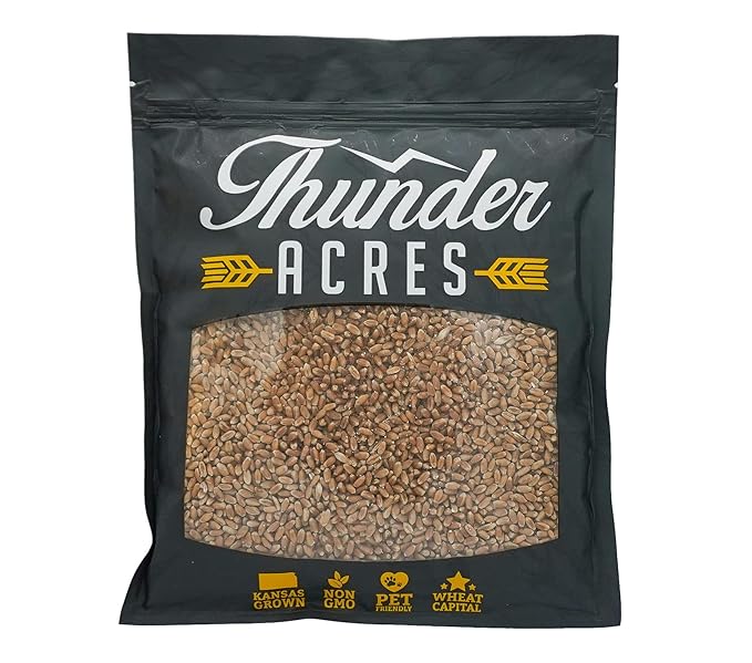 Non-GMO, Thunder Acres Premium Wheat Seed, Cat Grass Seed, Wheatgrass, Hard Red Winter Wheat (25 lbs.)