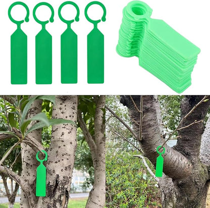 90 Pcs Plastic Garden Hanging Plant Tags Plant Markers, Flower Label/Plant Tree Tag s Plant Name/Nursery Gardening Decoration Hanging Tag s (Green)
