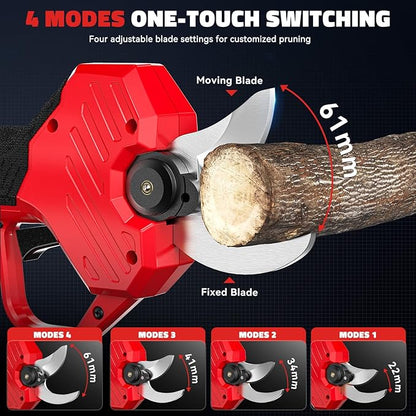 Electric Pruning Shears Compatible with Milwaukee 18v, 26000RPM Cordless Pruning Shears with Brushless Motor, LCD Display, Adjustable Cutting Diameter 0.8-2 Inch for Tree Trimmer (Tool Only)