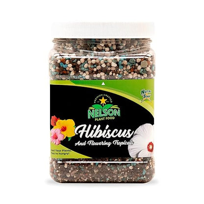 Nelson Plant Food - NutriStar Hibiscus Fertilizer - Outdoor and Indoor Plant Food - Tropical Hibiscus Fertilizer For All Flowering Tropical Plants