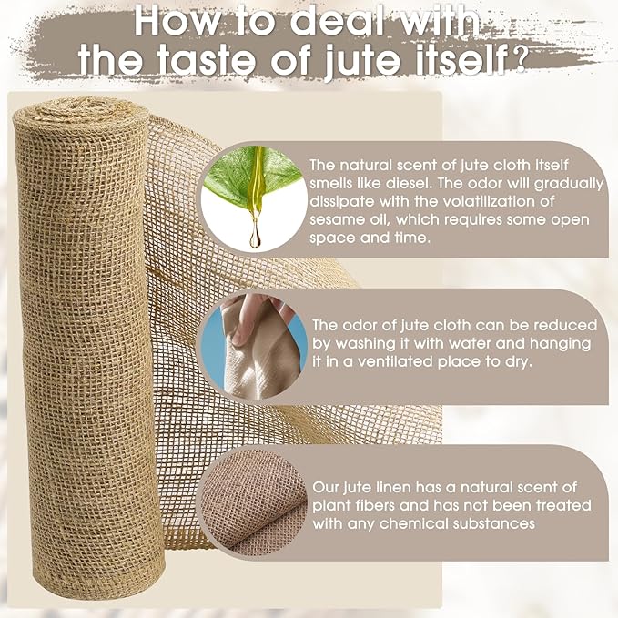Gardening Burlap Roll - Multipurpose Natural Burlap Fabric (40 Inch x 10 Feet)